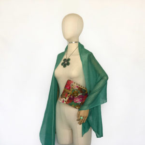 MANNEQUIN WITH SCARF, CLUTCH, Necklace and ring