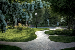 brick pathways at Fearrington Village