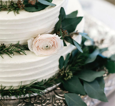 Fearrington Village wedding cake detail