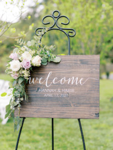 hannah and habib's welcome sign