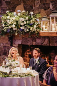 Katie and Billy enjoying their Garden Terrace wedding reception