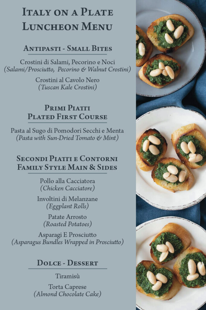menu for the susan gravely luncheon
