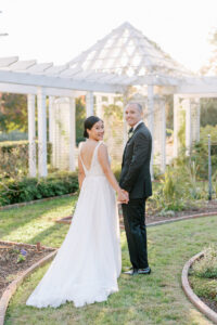 Winnie and Arnie during their Fearrington wedding