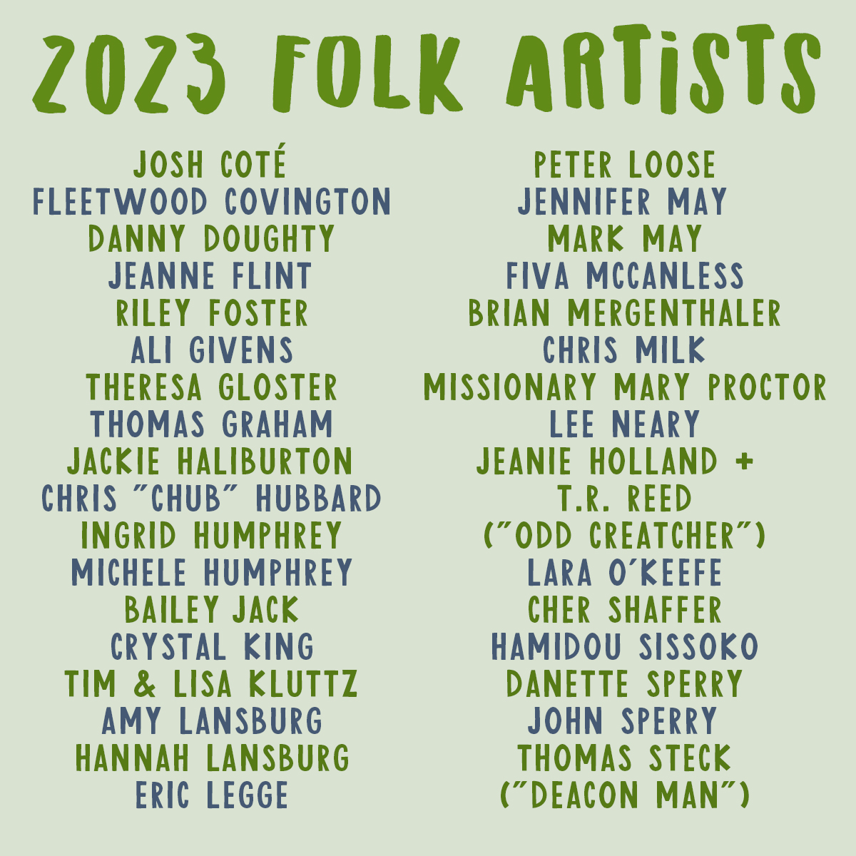 2023 folk artists