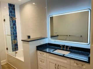 Cool custom guest bathroom with tile work reminiscent of art deco design #fearringtonvillage #fearringtonhomes #findyourfearrington #liveatfearrington #southernhome #liveinthesouth #northcarolinahomes #customhome #custombuilder #ncinteriors #custominteriors #northcarolinaliving #nctriangle #trianglerealestate #realestatenc #realestate #fearrington #fearringtonnc #pittsbororealestate #chathamhomes #homesforsale #fearringtonrealestate #newhomesforsale #newconstruction #buildyourhome #newhomebuilder #fearringtonvillagerealestate #pittsboronc #chathamcountync #fearringtonlivingrealestate_living @fearringtonliving @houseofnani @fearringtonvillagerealestate @fearringtonrealestate_living