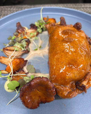 An autumnal vegetarian option from our three course menu, the wildly popular fall squash empanada with local wild mushroom, white bean, chayote, and mole amarillo; earthy, flavorful, and warming.​​​​​​​​
​​​​​​​​
​​​​​​​​
#vegetarian #empanada #fall #fallmenu #seasonalmenu #threecoursemenu #food #foodie #tasty #eater #wildmushroom #local #eatlocal #supportlocal #relaischateaux #fearrington #fearringtonhouse #fearringtonhouserestaurant @relaischateaux