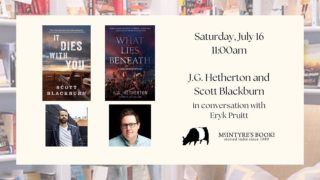 Make sure to attend this great author event tomorrow at 11am at @mcintyresbooks —three talented writers will be sharing readings, signings, and conversation 📚