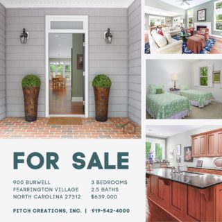 New listing here in Fearrington Village!  Contact our real estate team at 919-542-4000 to schedule a tour or click the #linkinbio